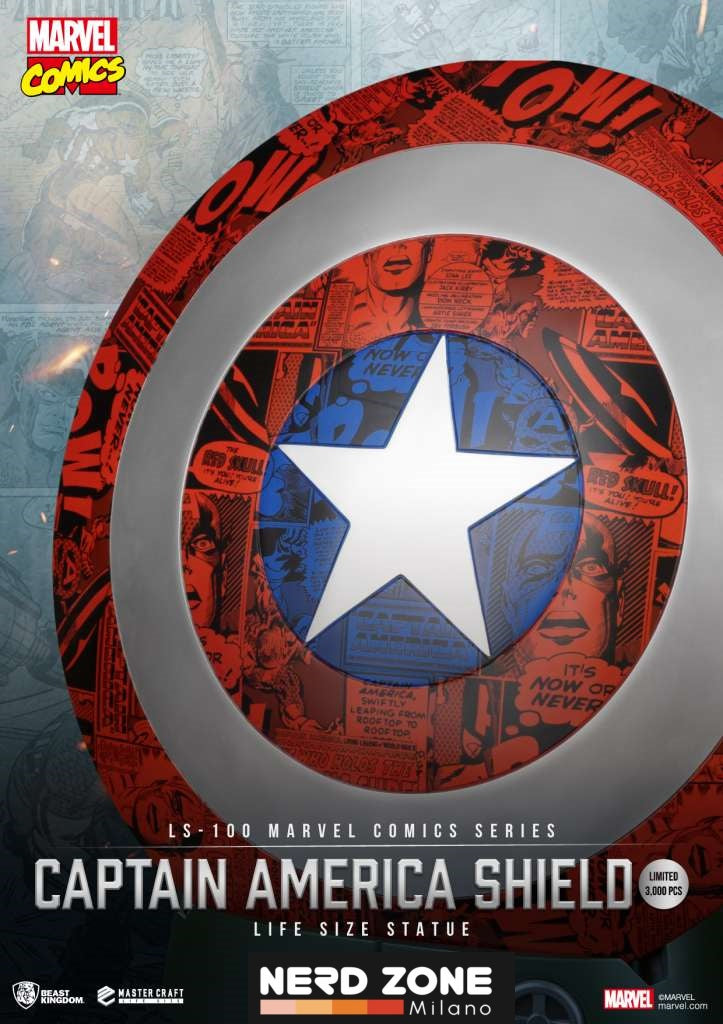 BEAST KINGDOM - Marvel Comics Series Captain America Shield Life Size 1:1