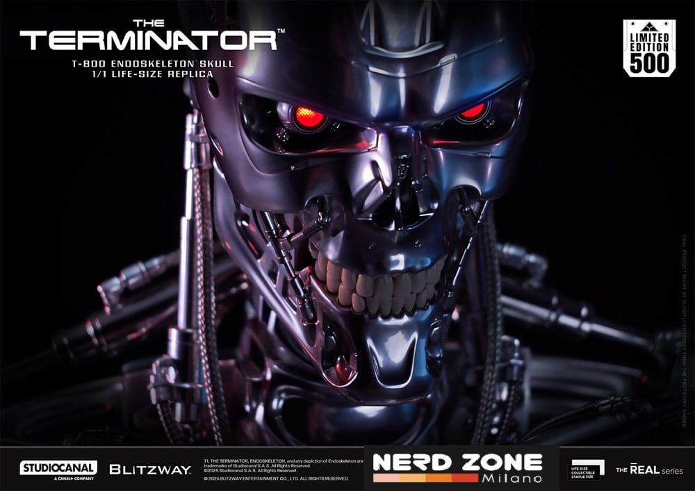 BLITZWAY - The Terminator The Real Series Life Size Bust T-800 Endoskeleton Skull 50 cm