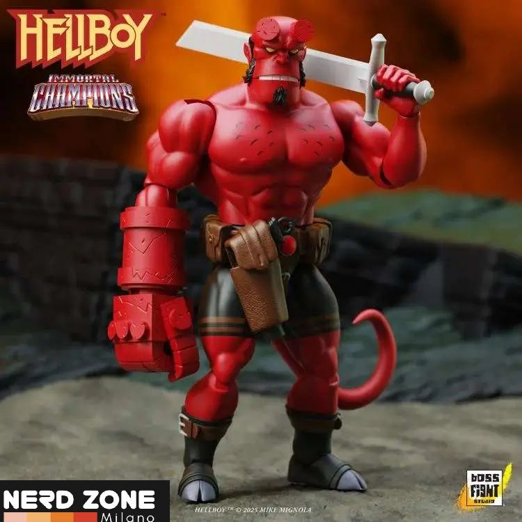 PRE ORDINE BOSS FIGHT STUDIO Hellboy Immortal Champions Retro Action Figure