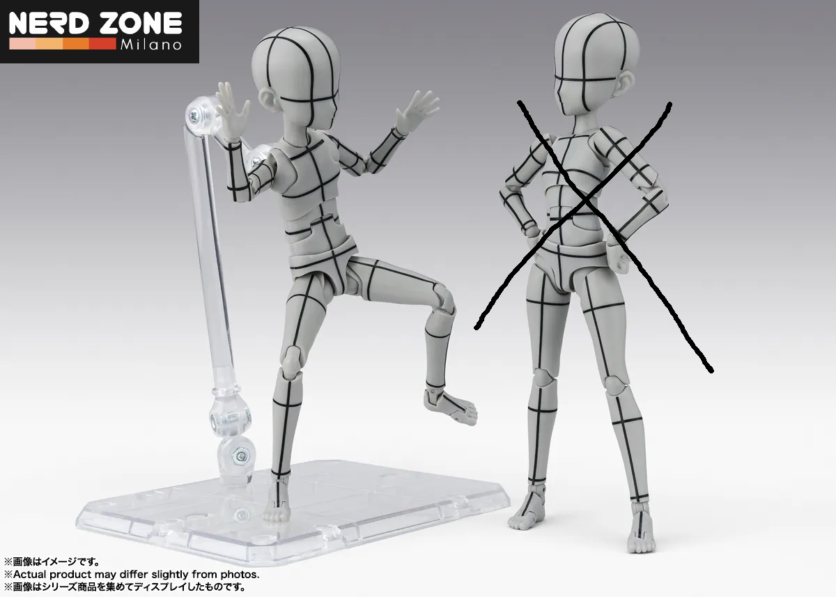 PRE ORDINE - BANDAI - Body-kun Ken Sugimori Edition Wireframe(gray) Shf