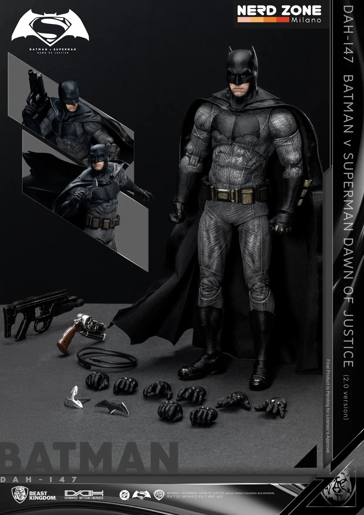 PRE ORDINE - BEAST KINGDOM - Bvs Dawn Of Justice Batman 2.0 Dah Figure