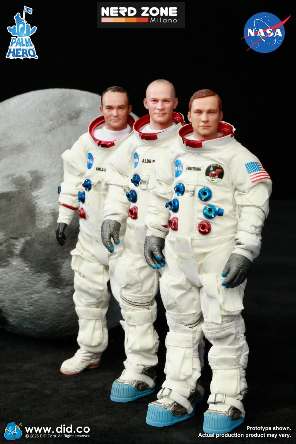 DID Corp. 1/12 APOLLO 11 ASTRONAUTS SET - Neil Armstrong - Buzz Aldrin - Michael Collins - XS80033,XS80034,XS80035