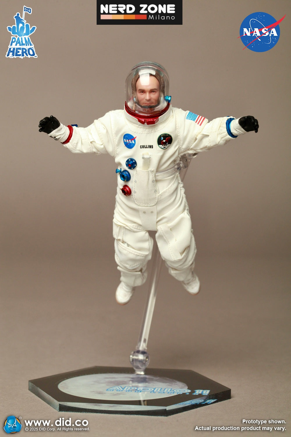 DID Corp. 1/12 APOLLO 11 ASTRONAUTS SET - Neil Armstrong - Buzz Aldrin - Michael Collins - XS80033,XS80034,XS80035