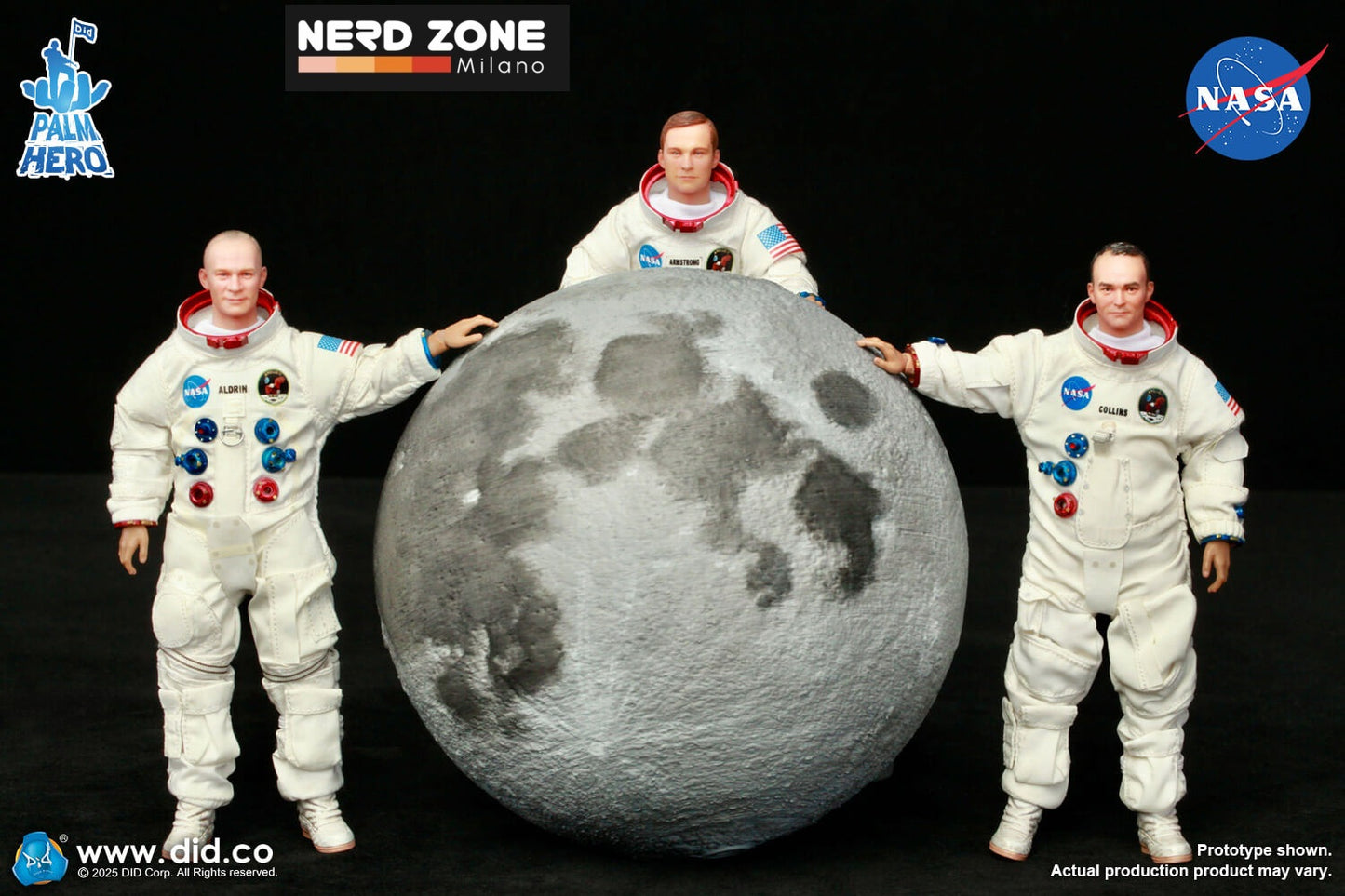 DID Corp. 1/12 APOLLO 11 ASTRONAUTS SET - Neil Armstrong - Buzz Aldrin - Michael Collins - XS80033,XS80034,XS80035