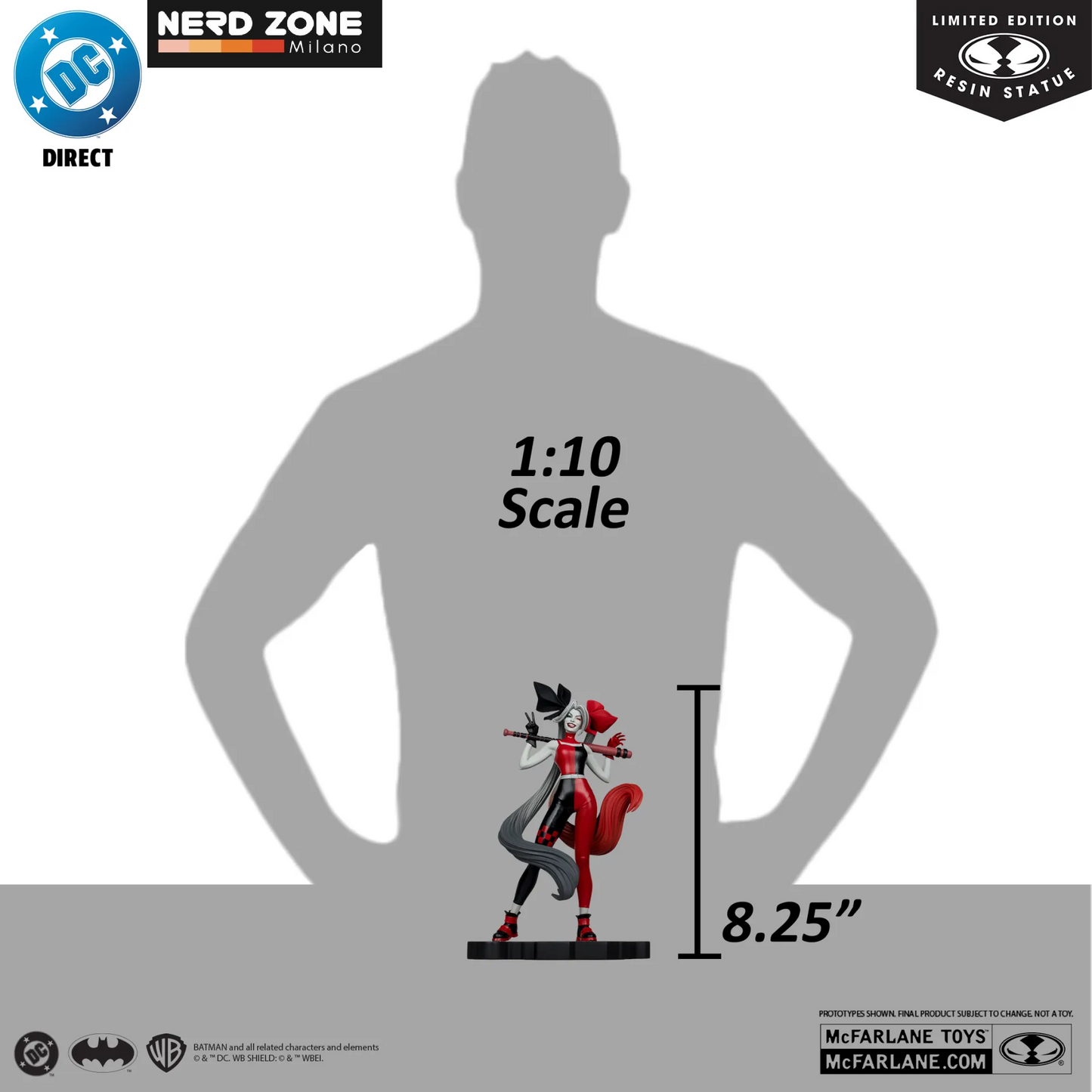 PRE ORDINE - McFARLANE TOYS 2025 - Dc Direct Harley Quinn:red,white&black Harley Quinn By Alex Garner Resin Statue