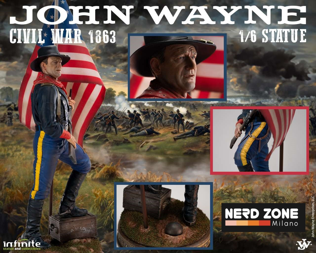 INFINITE STATUES - John Wayne Civil War 1863 1/6 Statues