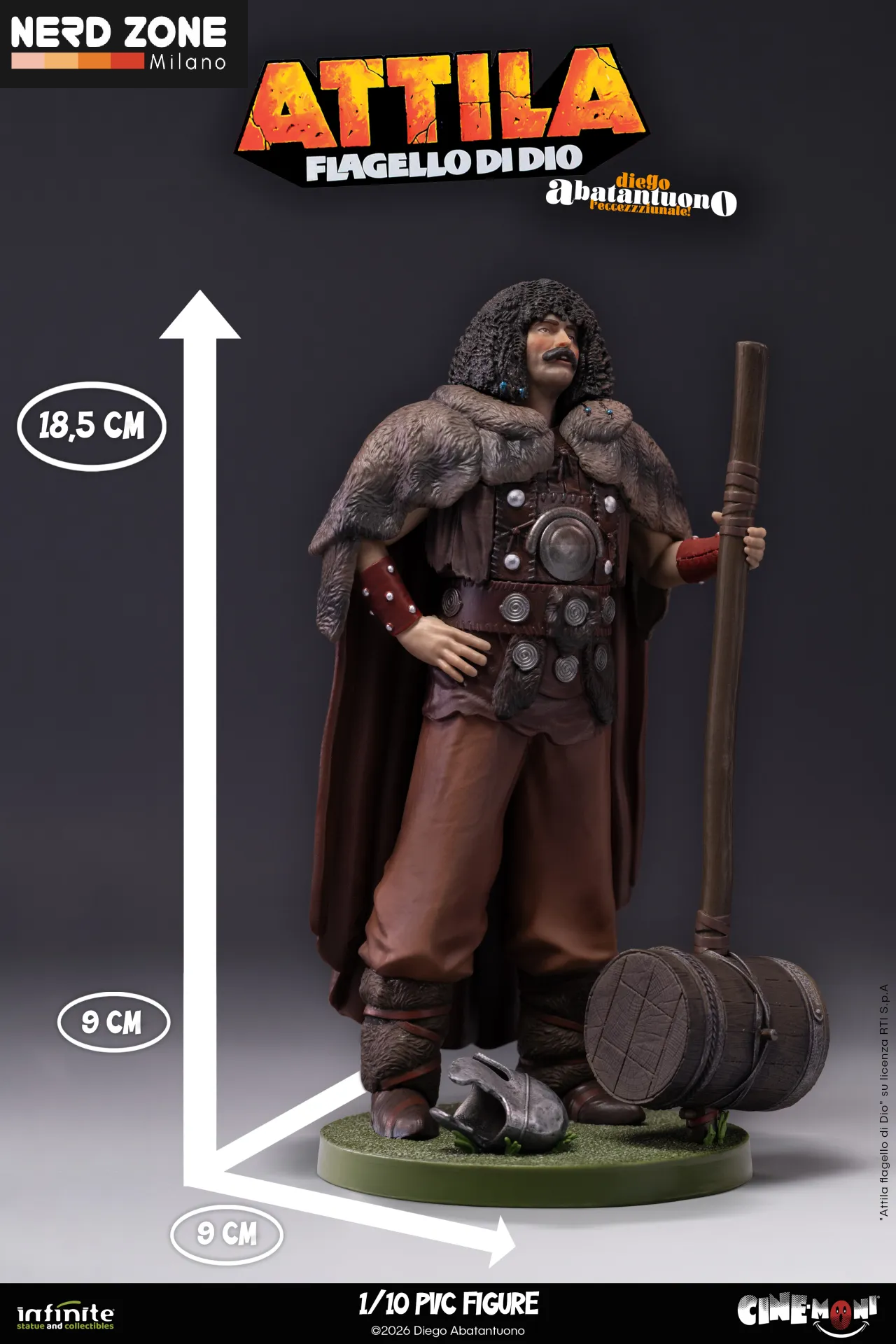 PRE ORDINE INFINITE STATUE - Diego Abatantuono Attila Cine-moni Pvc Figure