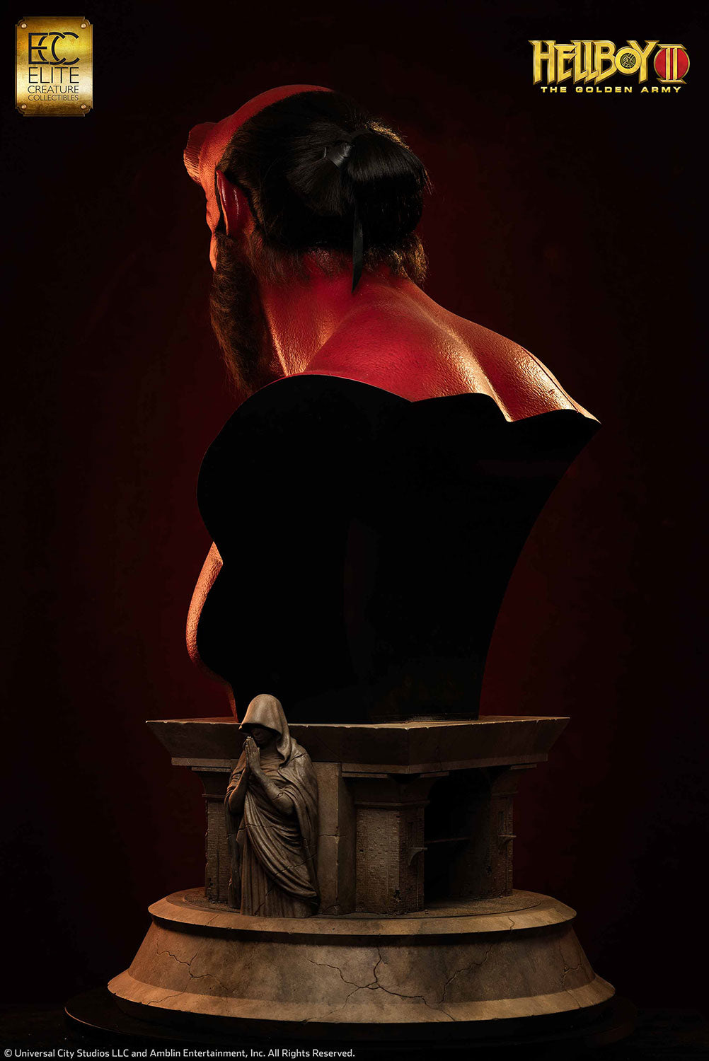 ELITE CREATURE COLLECTIBLES - HELLBOY 2 The Golden Army - Hellboy Life Size Bust 1:1