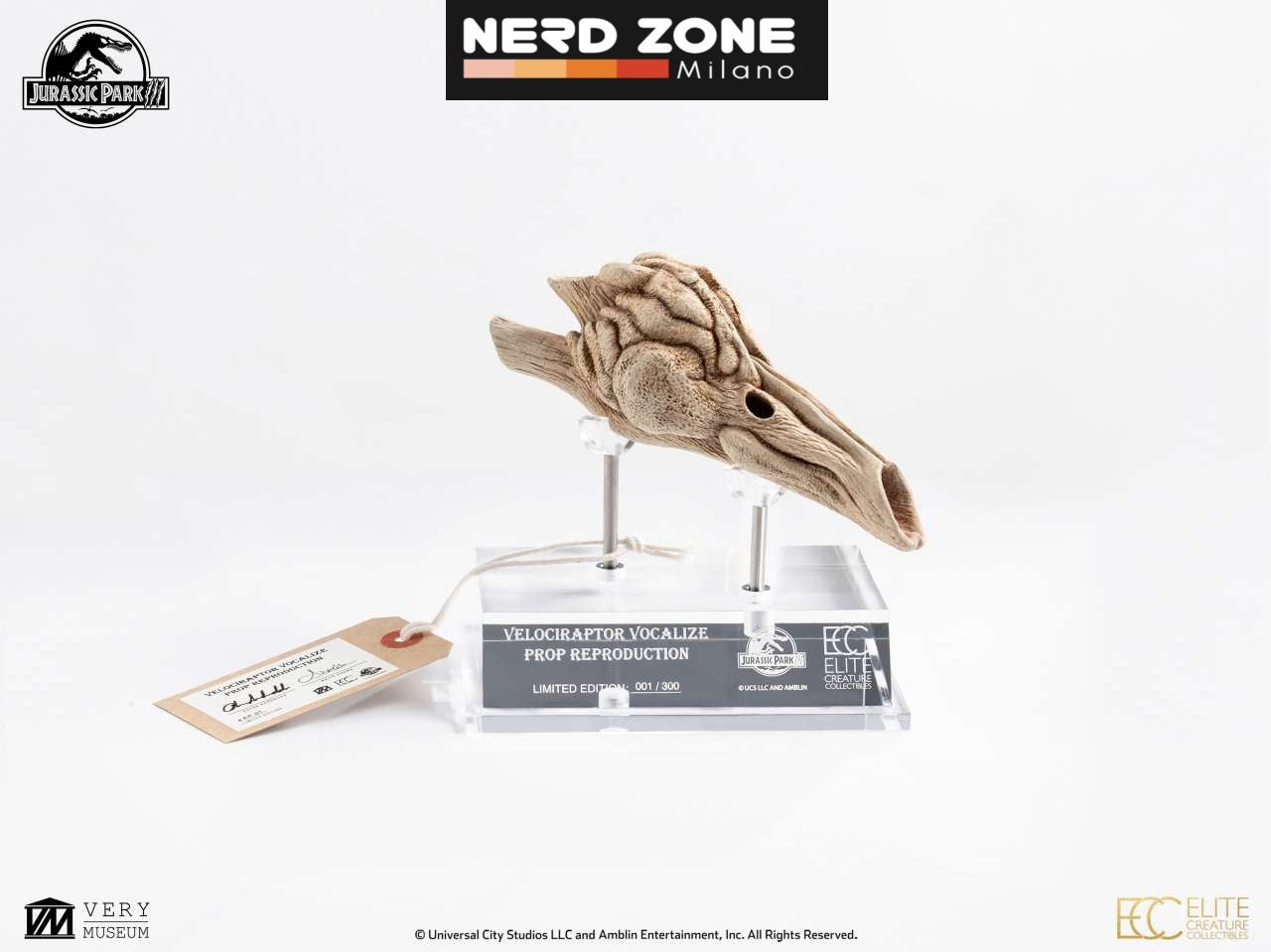 ELITE CREATURE COLLECTIBLES - Jurassic Park 3 Velociraptor Resonating Chamber Prop Replica