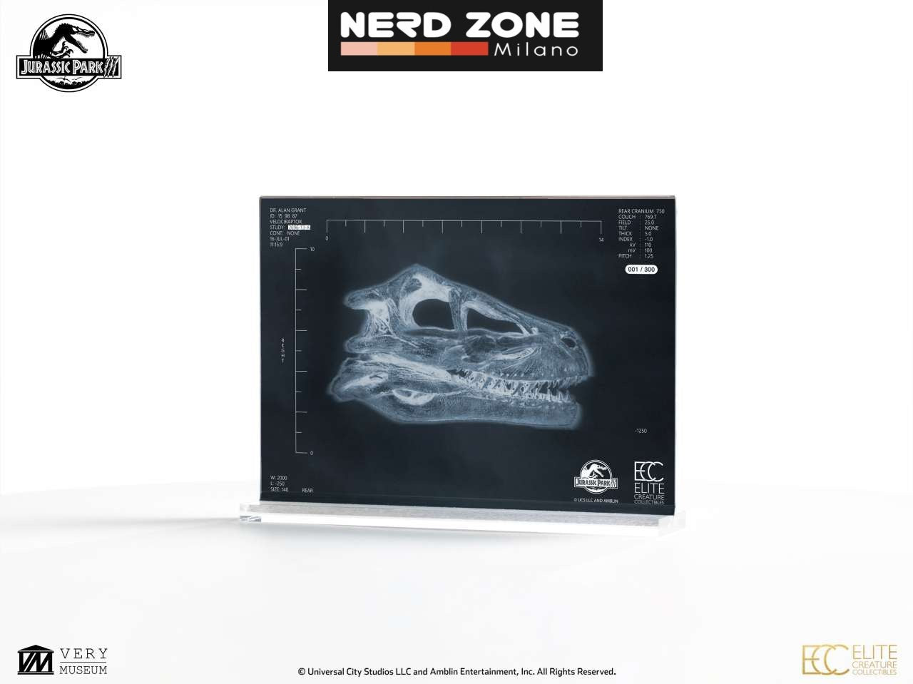 ELITE CREATURE COLLECTIBLES - Jurassic Park 3 Velociraptor Resonating Chamber Prop Replica