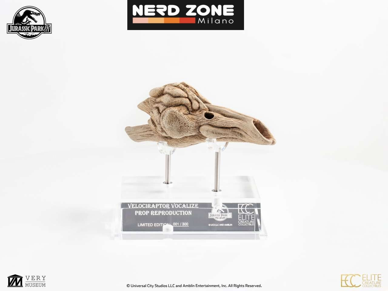 ELITE CREATURE COLLECTIBLES - Jurassic Park 3 Velociraptor Resonating Chamber Prop Replica