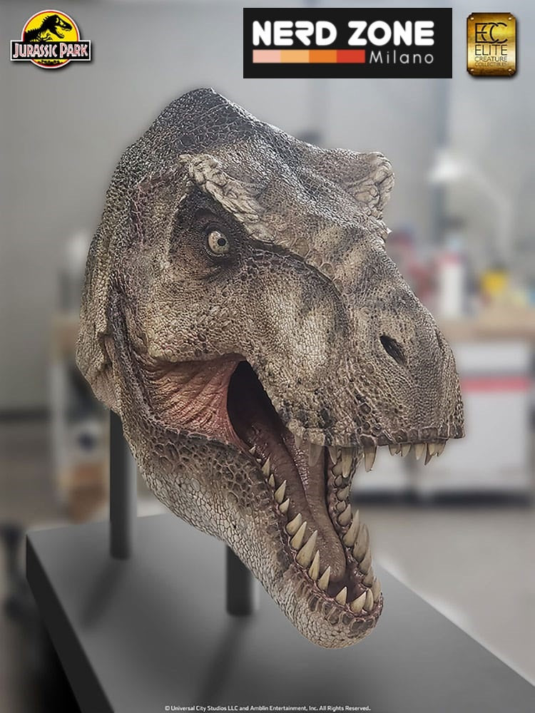 ELITE CREATURE COLLECTIBLES - Jurassic Park Life-Size Statue Tyrannosaurus Rex Head 203 cm