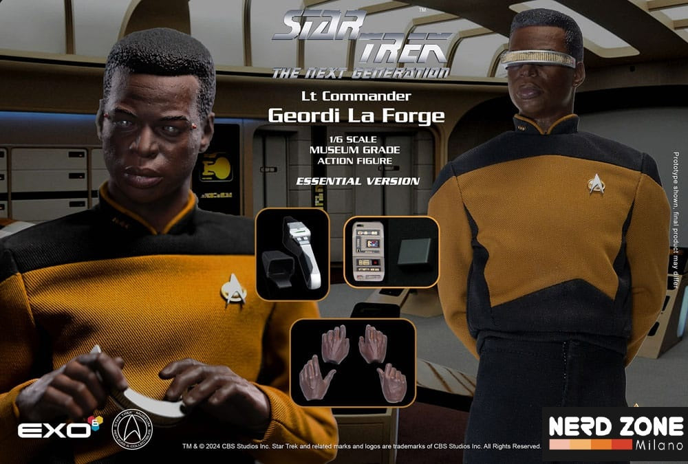 EXO-6 - Star Trek: The Next Generation Action Figure 1/6 Lt. Commander Geordi La Forge (Essentials Version) 28 cm
