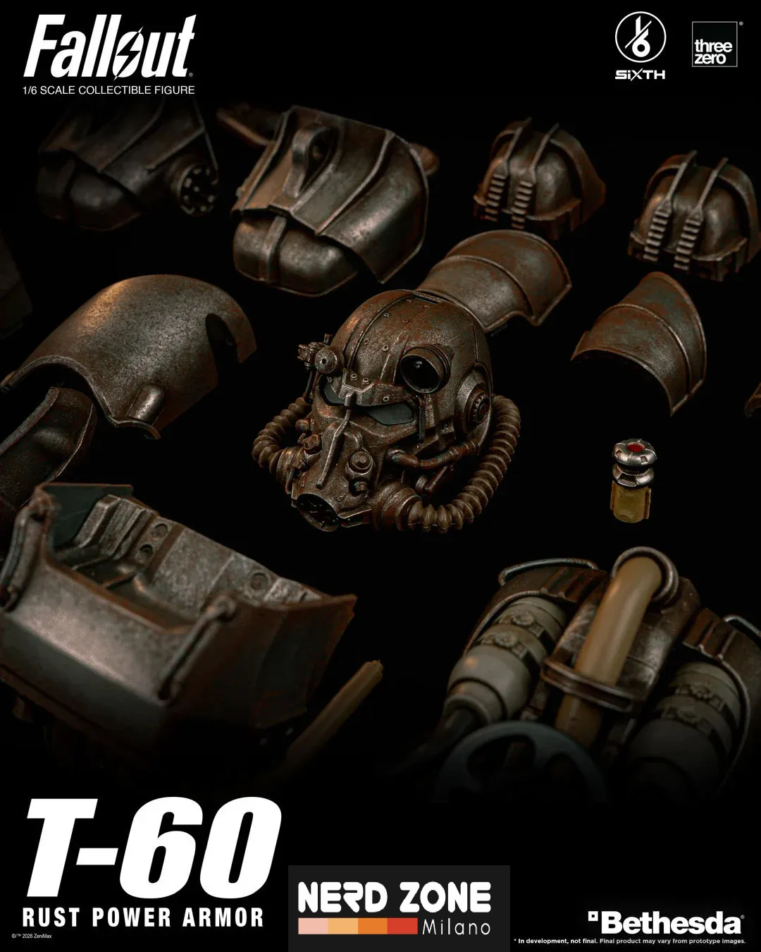 PRE ORDINE - THREEZERO - Fallout T-60 Rust Power Armor 1/6 Action Figure