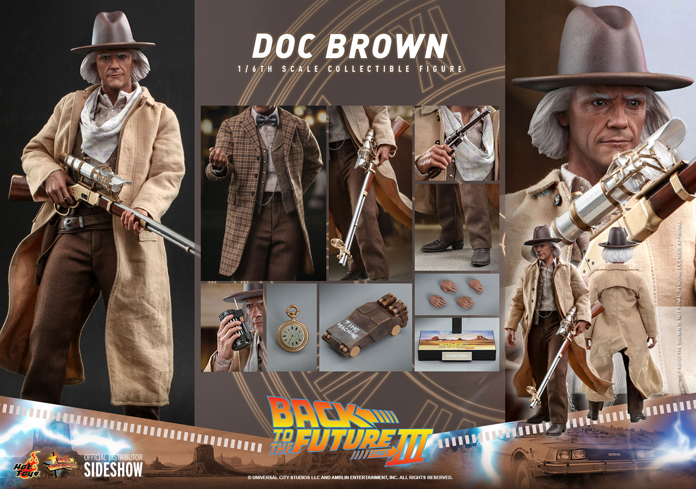 HOT TOYS - Back To The Future III - Doc Brown Movie Masterpiece 