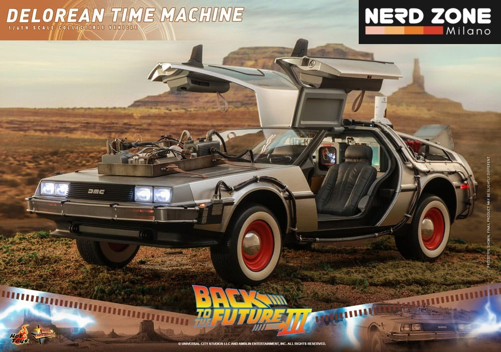 HOT TOYS - Back to the Future III Movie Masterpiece Vehicle 1/6 DeLorean Time Machine 72 cm