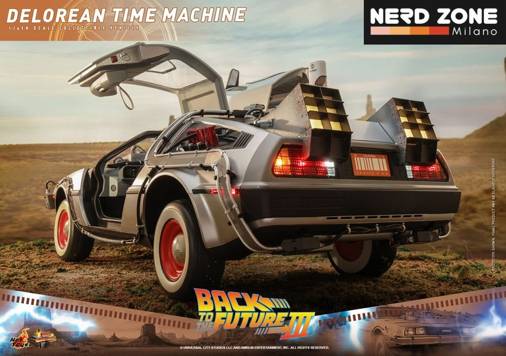 HOT TOYS - Back to the Future III Movie Masterpiece Vehicle 1/6 DeLorean Time Machine 72 cm
