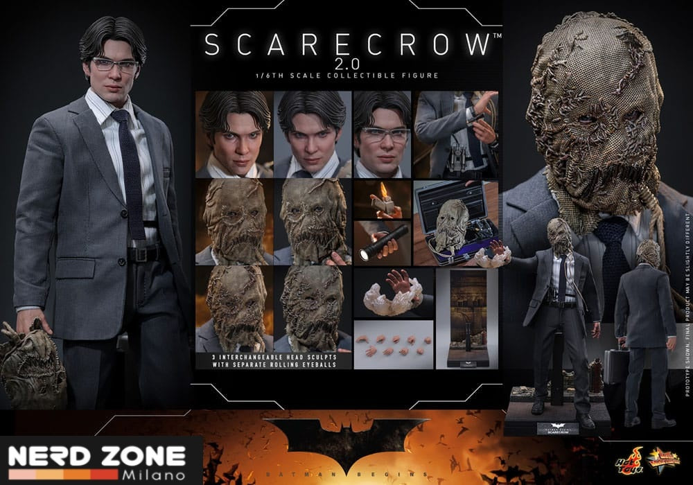 HOT TOYS - Batman Begins Movie Masterpiece Action Figure 1/6 Scarecrow 2.0 30 cm