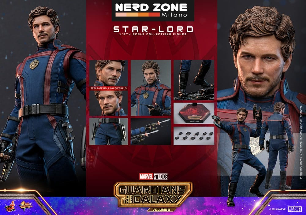 HOT TOYS - Guardians of the Galaxy Vol. 3 Movie Masterpiece Action Figure 1/6 Star-Lord 31 cm