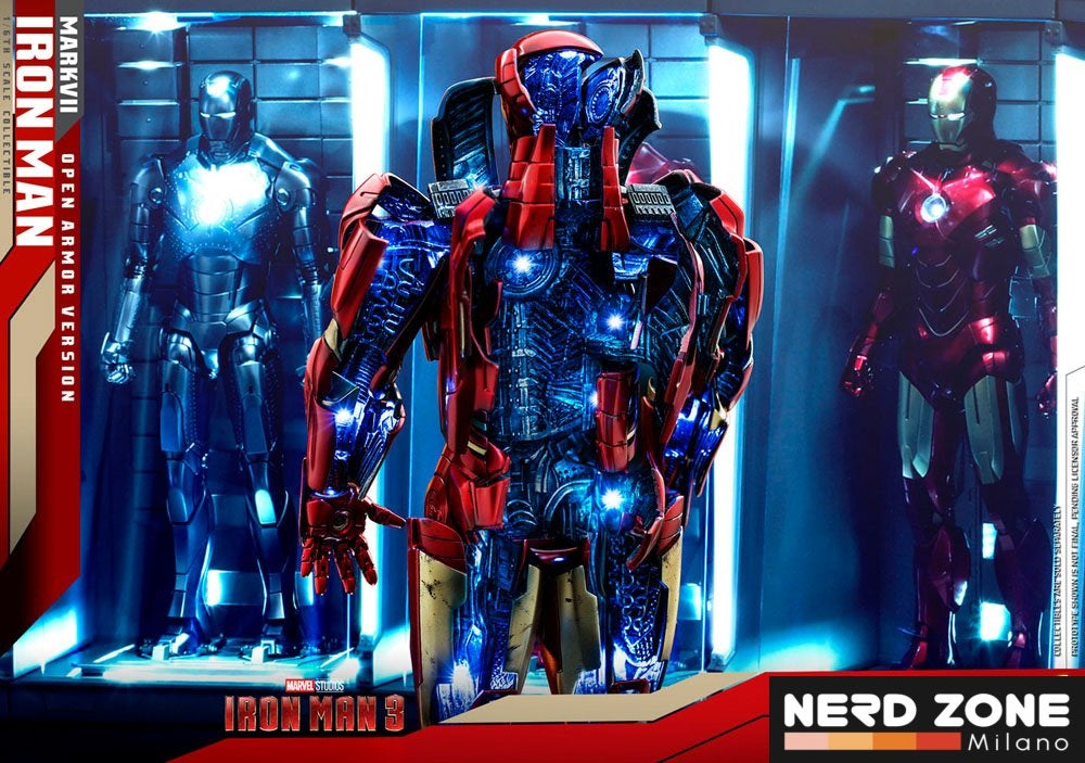 HOT TOYS - Iron Man 3 Diorama 1/6 Iron Man Mark VII (Open Armor Version) 32 cm