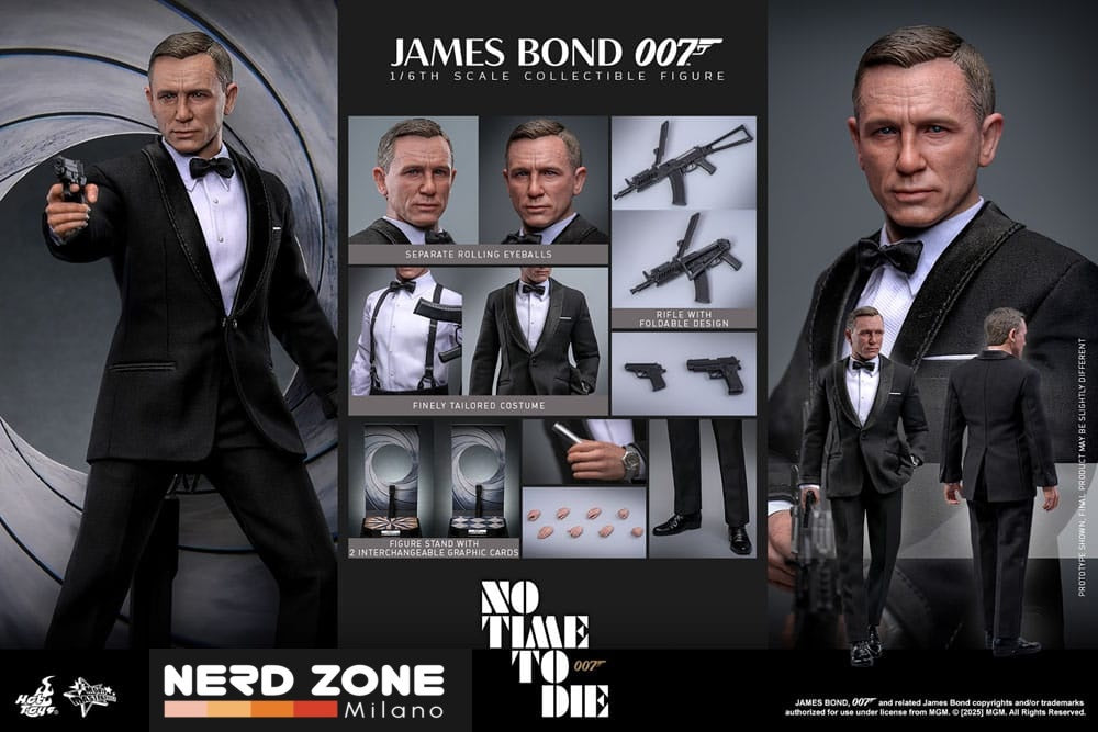 HOT TOYS - No Time to Die Movie Masterpiece Action Figure 1/6 James Bond 30 cm (MMS803)