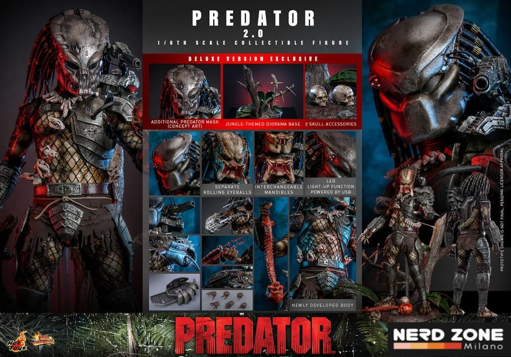 HOT TOYS - Predator Action Figure 1/6 Predator (2.0) Deluxe Version 34 cm (MMS817)