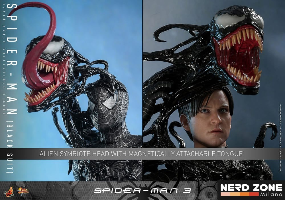 HOT TOYS - Spider-Man 3 Movie Masterpiece Action Figure 1/6 Spider-Man (Black Suit) 30 cm