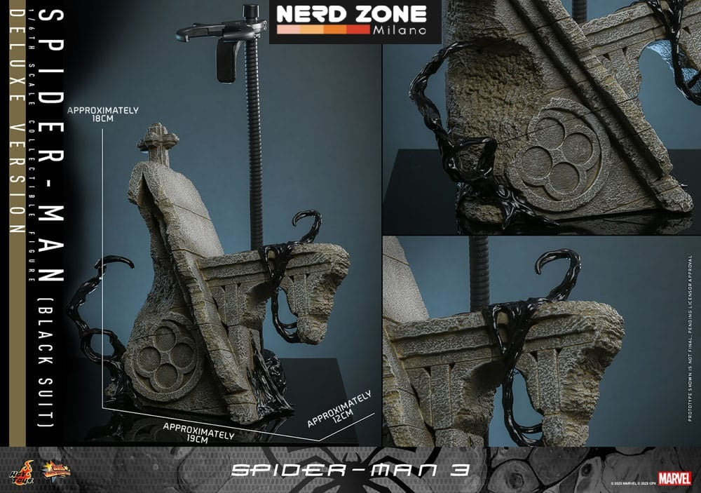 HOT TOYS - Spider-Man 3 Movie Masterpiece Action Figure 1/6 Spider-Man (Black Suit) (Deluxe Version) 30 cm MMS728