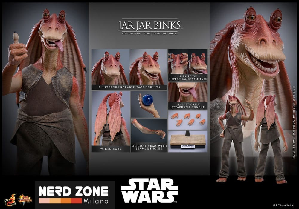 HOT TOYS - Star Wars Action Figure 1/6 Jar Jar Binks 33 cm