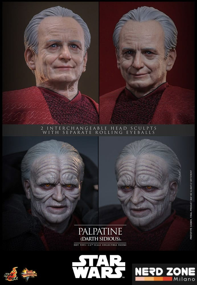 HOT TOYS - Star Wars: Episode III - Revenge of the Sith Action Figure 1/6 Palpatine (Darth Sidious) 29 cm MMS805