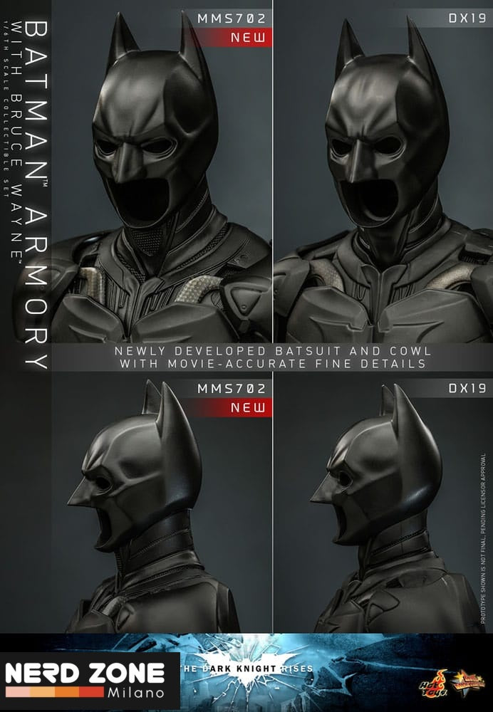HOT TOYS - The Dark Knight Rises Movie Masterpiece Action Figures & Diorama 1/6 Batman Armory with Bruce Wayne 30 cm