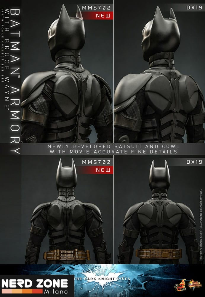 HOT TOYS - The Dark Knight Rises Movie Masterpiece Action Figures & Diorama 1/6 Batman Armory with Bruce Wayne 30 cm