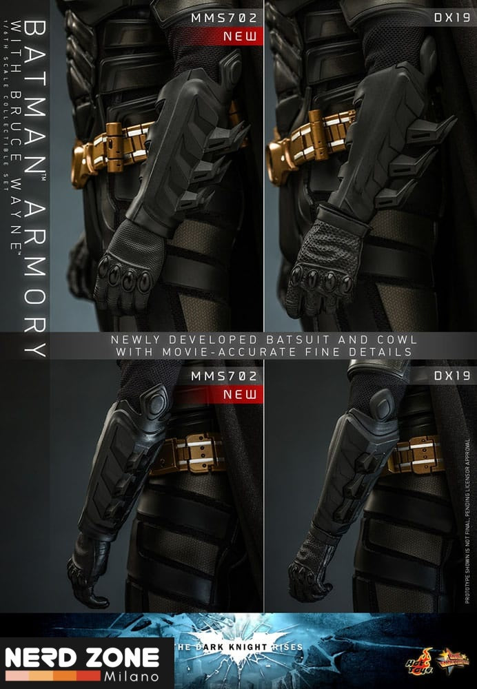 HOT TOYS - The Dark Knight Rises Movie Masterpiece Action Figures & Diorama 1/6 Batman Armory with Bruce Wayne 30 cm