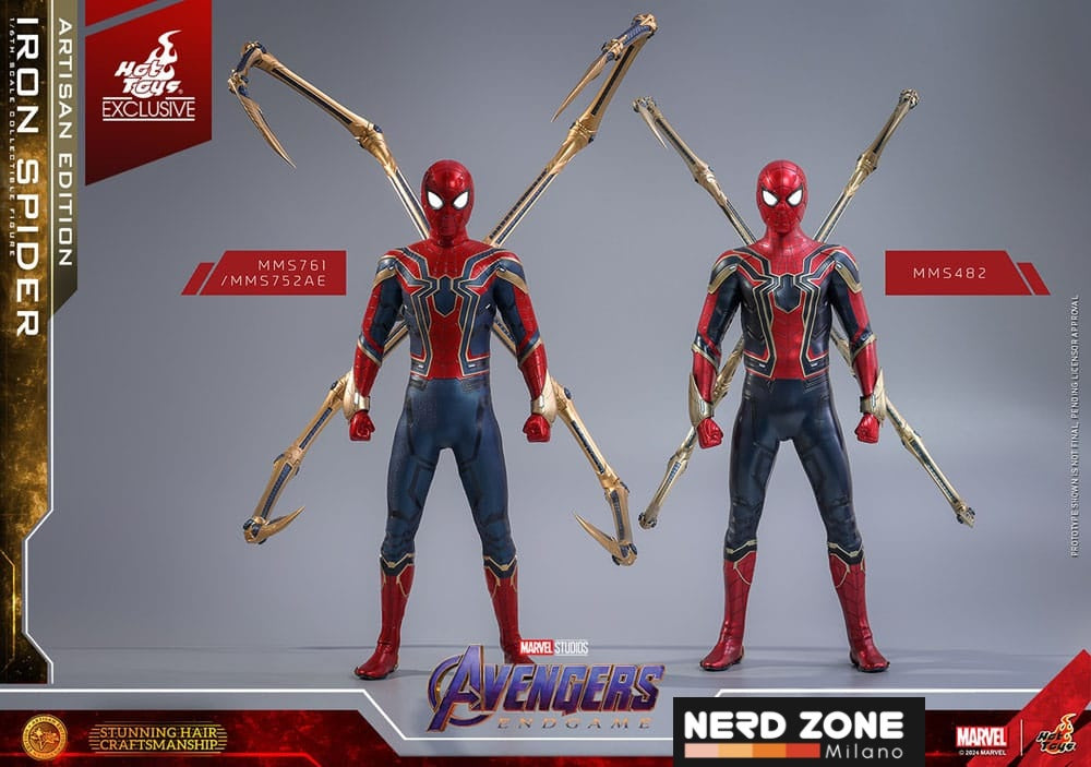 PRE ORDINE HOT TOYS Avengers: Endgame Action Figure 1/6 Iron Spider Artisan Edition