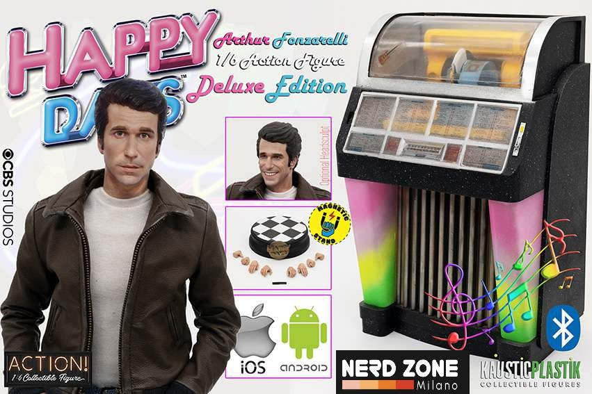INFINITE STATUE - HAPPY DAYS - Fonzie Happy Days W/Juke-Box 1/6 Action Figure Regular & Deluxe