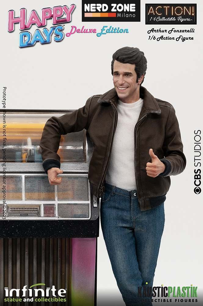 INFINITE STATUE - HAPPY DAYS - Fonzie Happy Days W/Juke-Box 1/6 Action Figure Regular & Deluxe