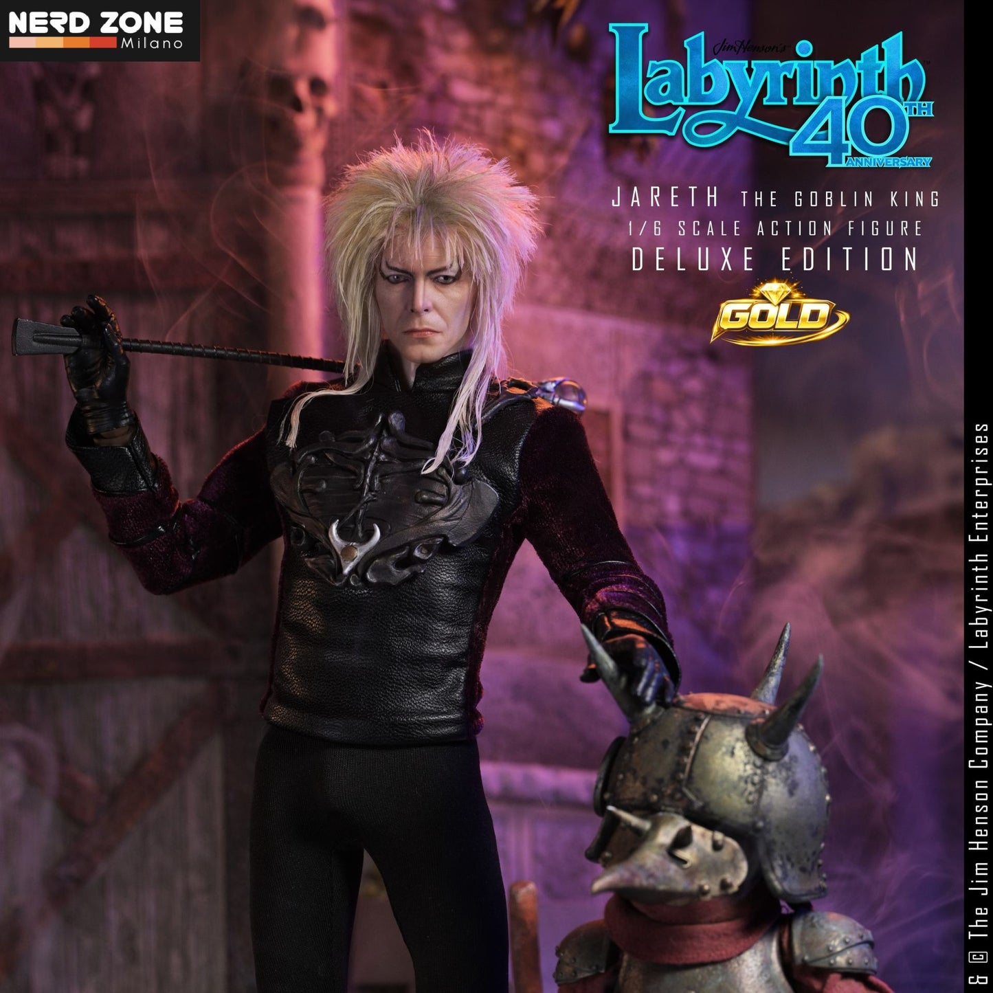 PRE ORDINE INFINITE STATUE - Labyrinth Jareth The Goblin King 1/6 Action Figure Deluxe Edition Gold