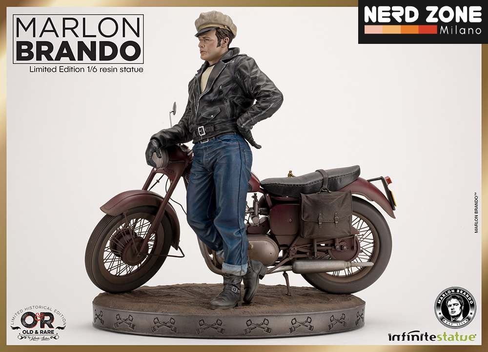 INFINITE STATUE - Marlon Brando W/Bike Old&Rare 1:6 Resin Statue