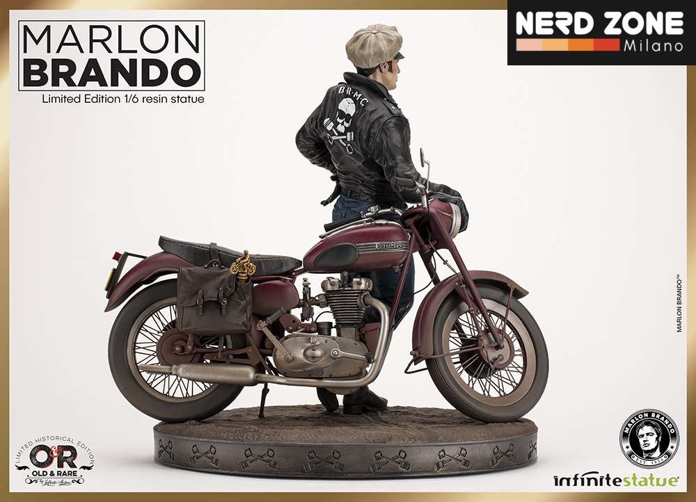 INFINITE STATUE - Marlon Brando W/Bike Old&Rare 1:6 Resin Statue