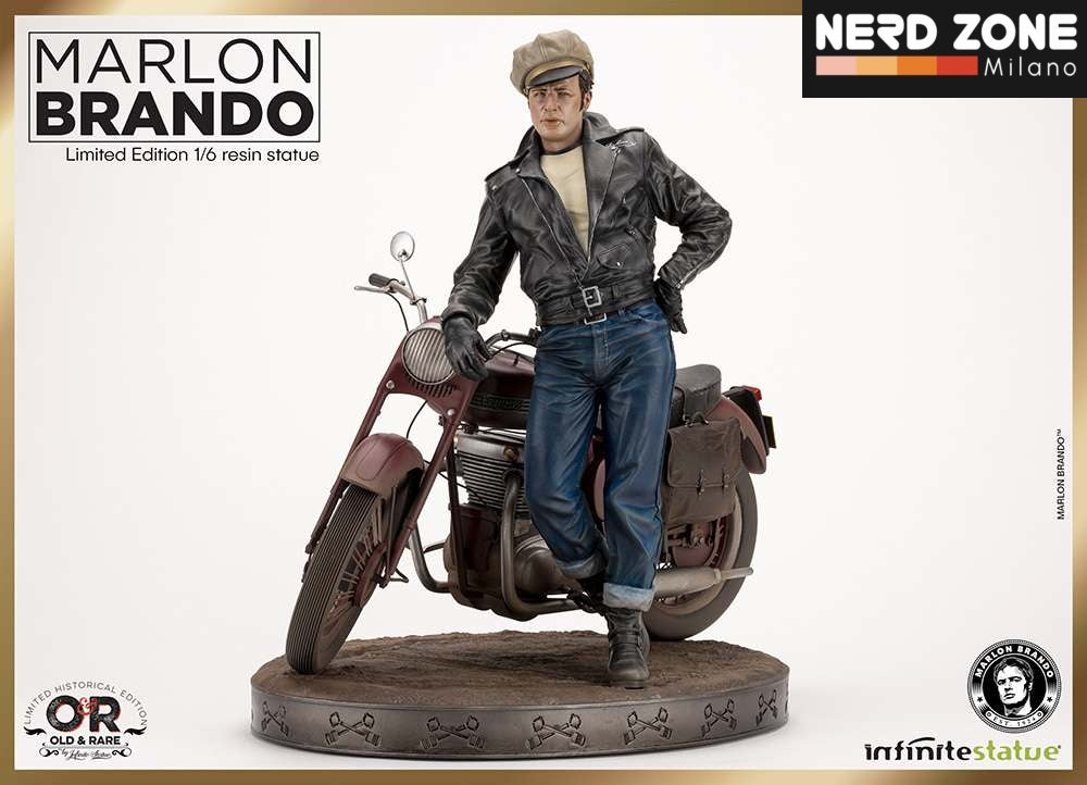 INFINITE STATUE - Marlon Brando W/Bike Old&Rare 1:6 Resin Statue
