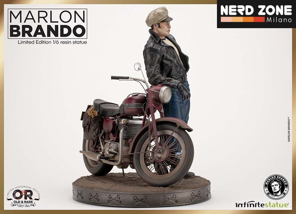 INFINITE STATUE - Marlon Brando W/Bike Old&Rare 1:6 Resin Statue
