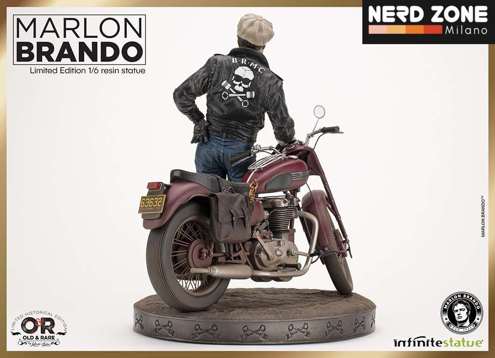 INFINITE STATUE - Marlon Brando W/Bike Old&Rare 1:6 Resin Statue