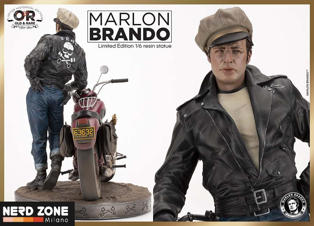 INFINITE STATUE - Marlon Brando W/Bike Old&Rare 1:6 Resin Statue