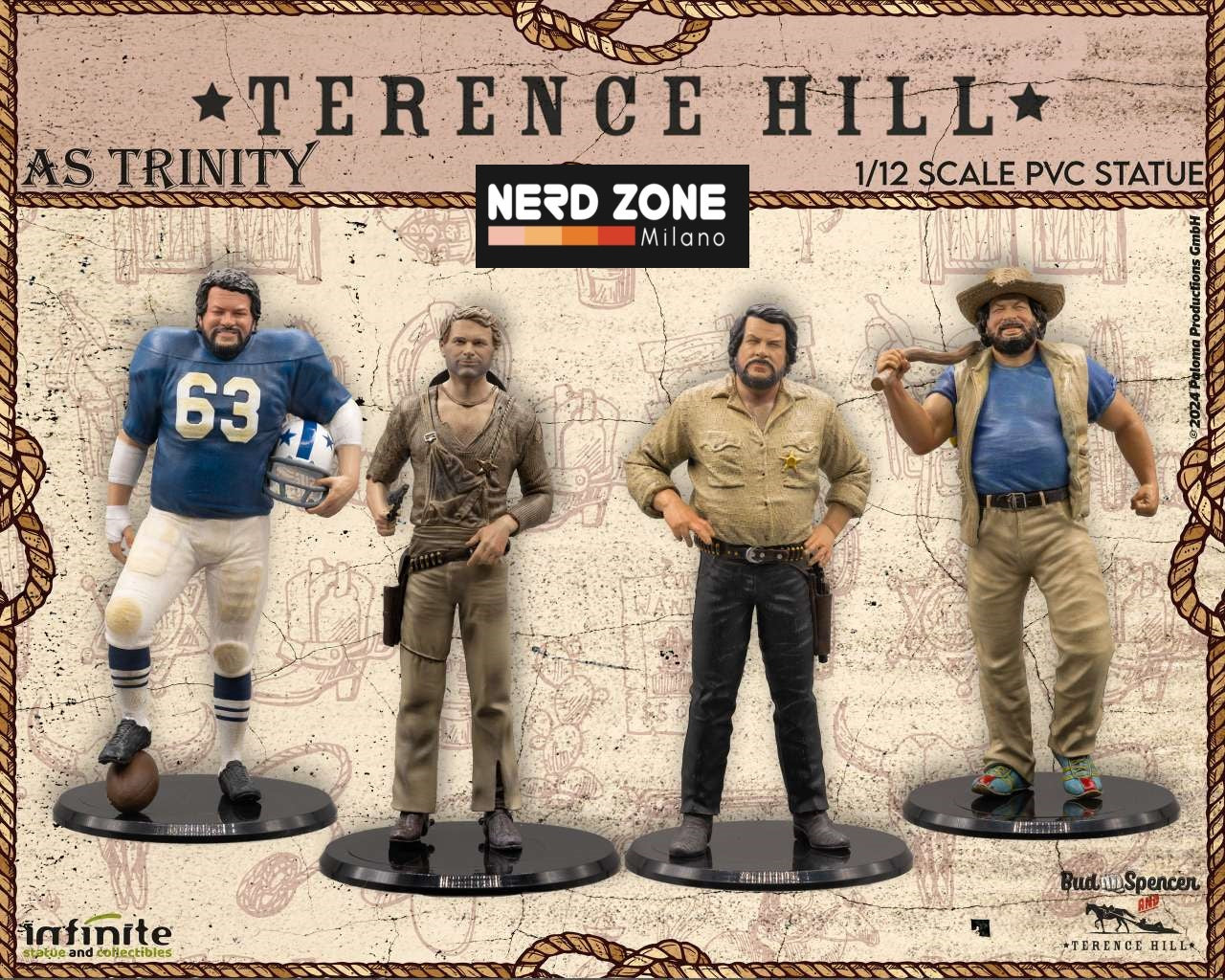 INFINITE STATUE - Terence Hill as Trinity 1/12 Pvc Statue