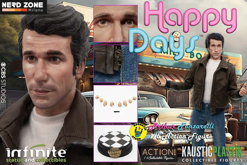 INFINITE STATUE - HAPPY DAYS - Fonzie Happy Days W/Juke-Box 1/6 Action Figure Regular & Deluxe