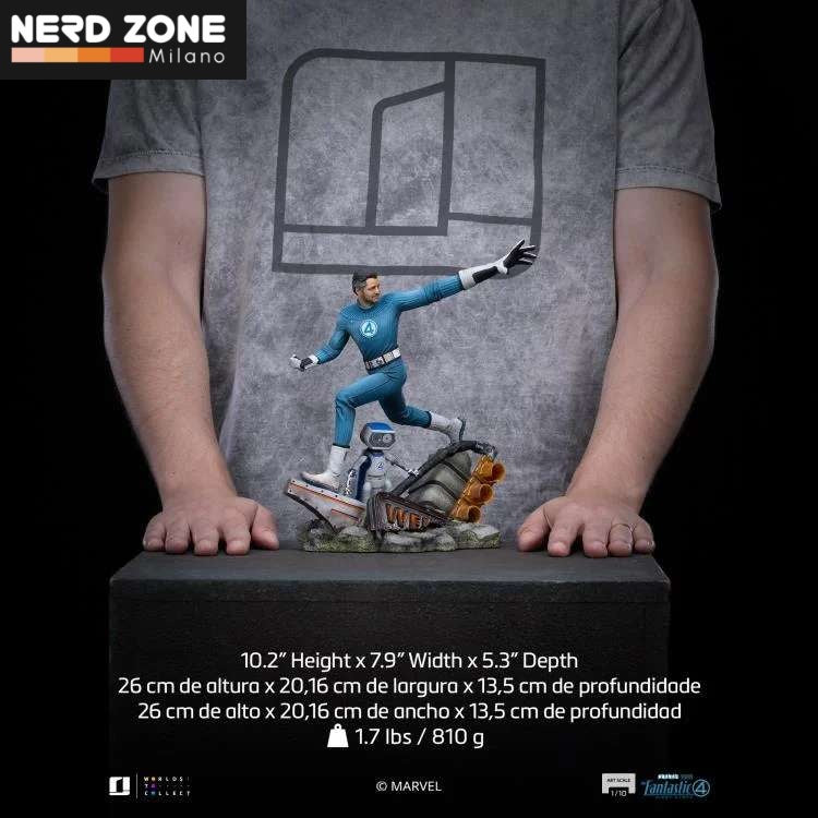 IRON STUDIOS - Fantastic Four Steps Mr. Fantastic And H.e.r.b.i.e 1/10 Statue