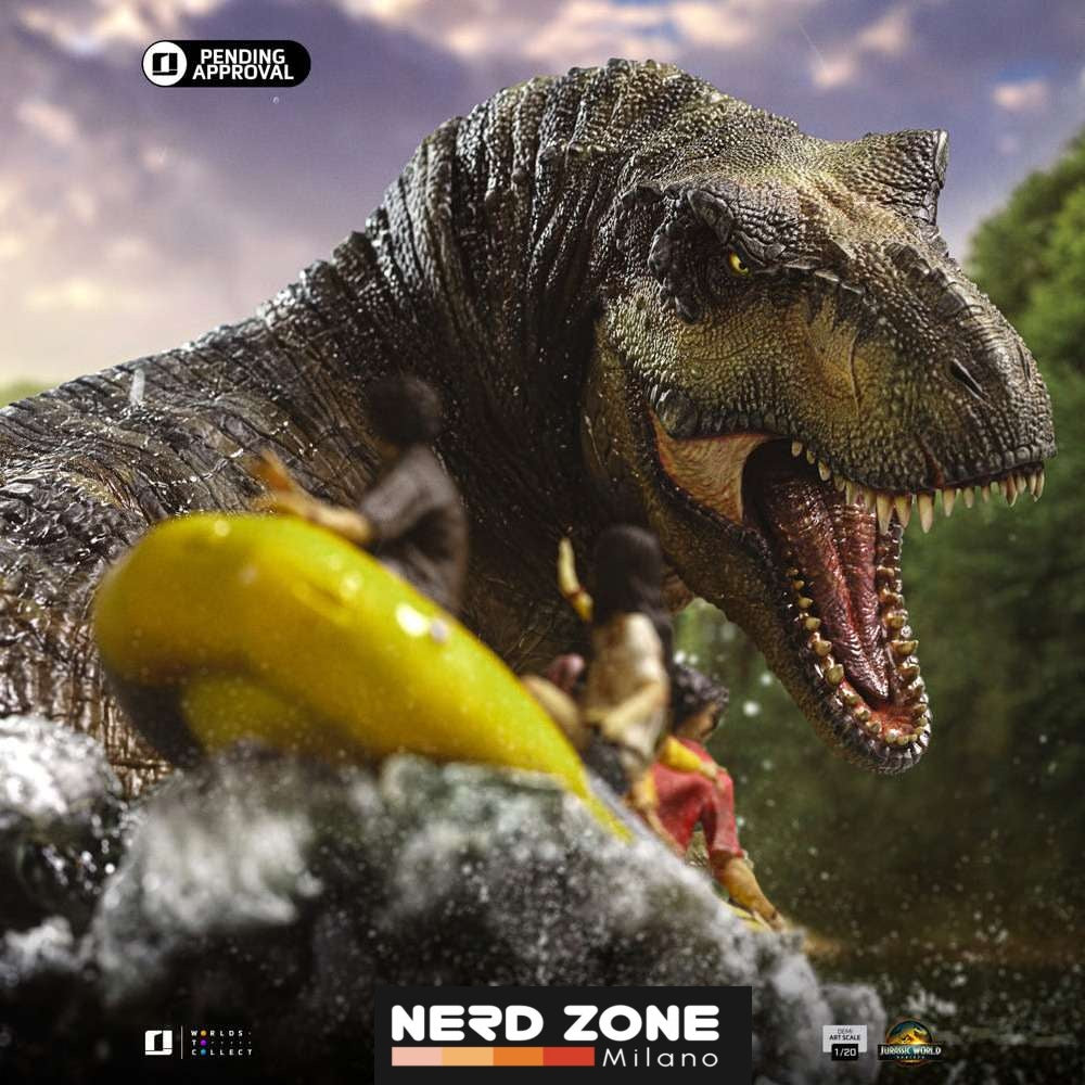 IRON STUDIOS - Jurassic World Rebirth T-Rex River Scene 1/20 Statue