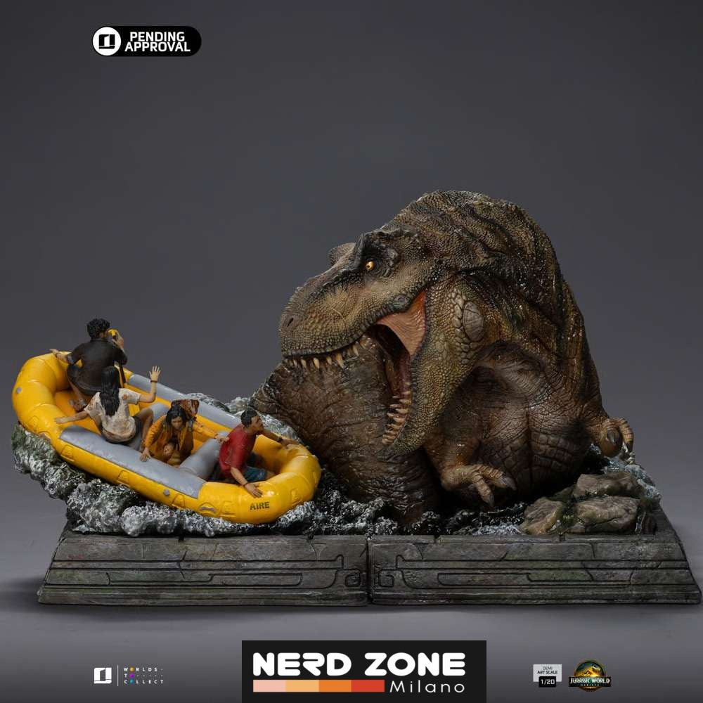 IRON STUDIOS - Jurassic World Rebirth T-Rex River Scene 1/20 Statue