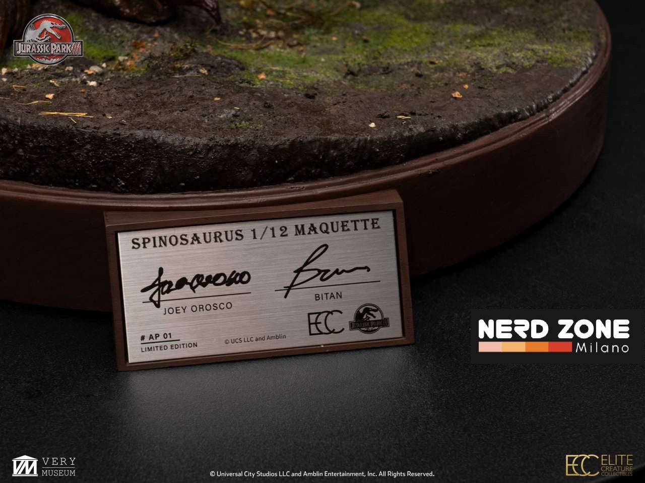 ELITE CREATURE COLLECTIBLES - Jurassic Park 3 Spinosaurus 1:12 Maquette