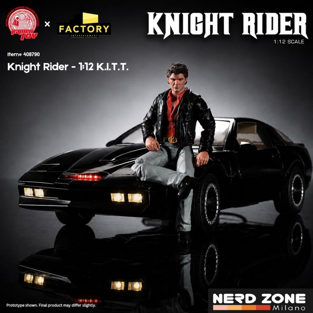 PRE ORDINE FACTORY ENTERTAINMENT - Knight Rider 1:12 Scale Kitt Vehicle & Michael Knight Action Figure (Supercar)